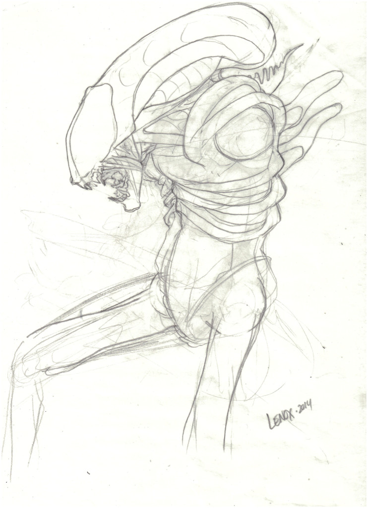 Jason Lenox ALIENS Artwork Progress (4)