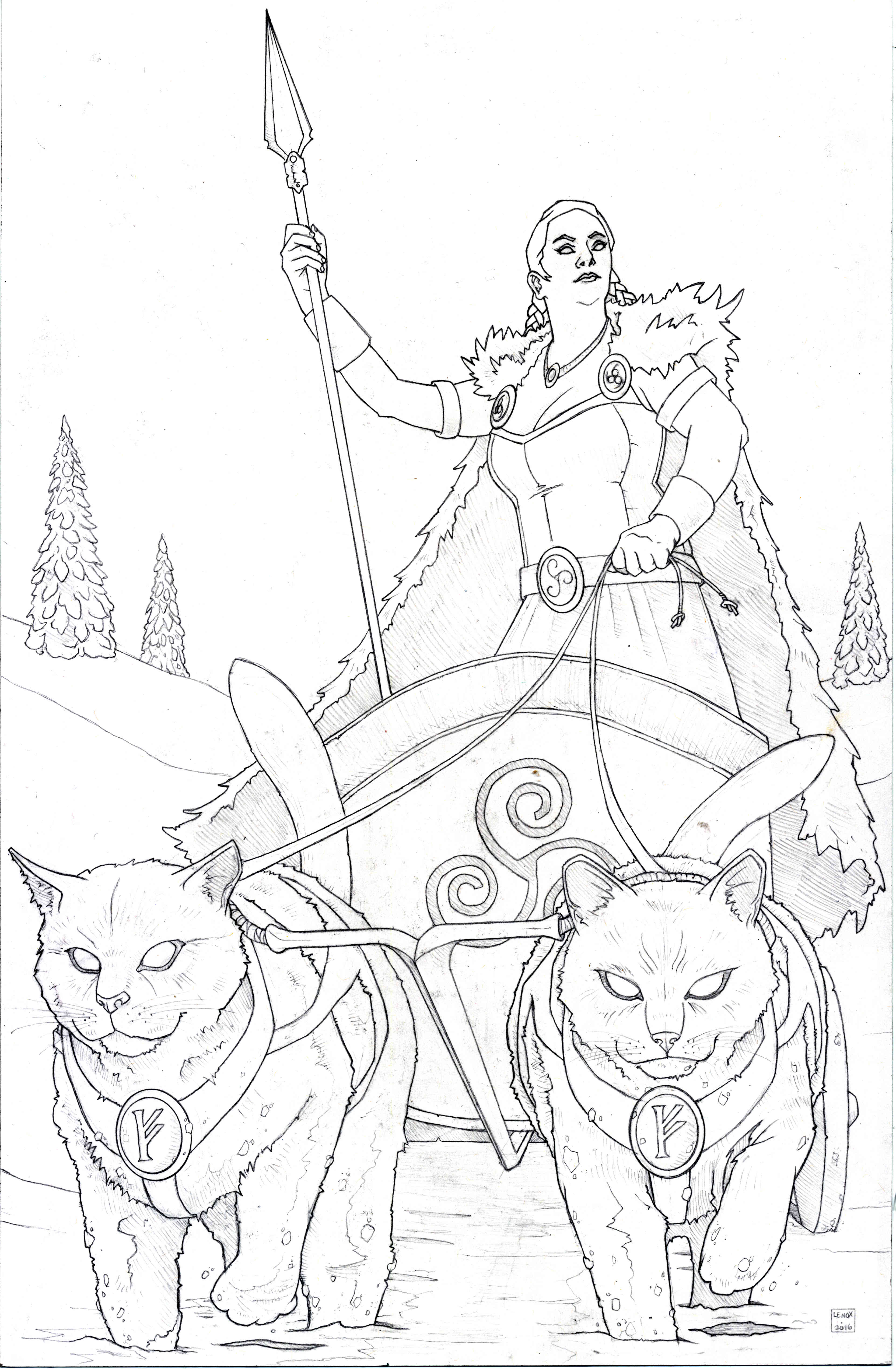 Norse Goddess Freya Pencils Jason Lenox